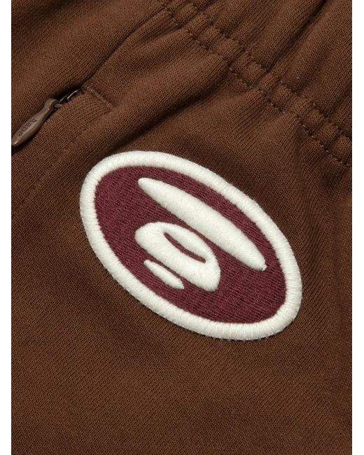 Aape By A Bathing Ape Brown Logo-Patch Shorts for men