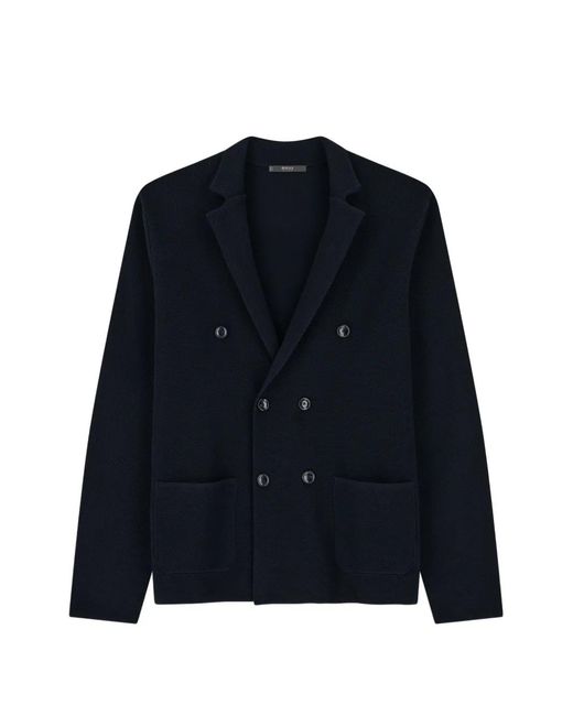 Boggi Blue Double-Breasted Blazer for men