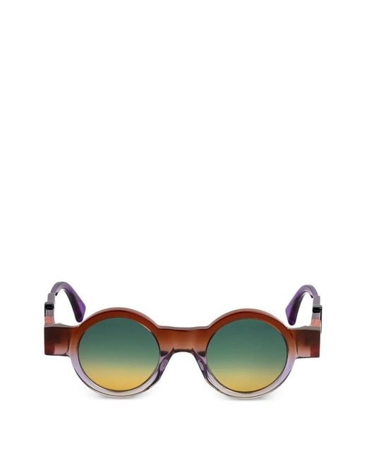Kuboraum Green I02 Round-Frame Sunglasses