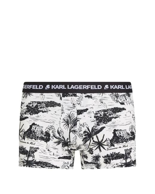 Karl Lagerfeld Blue Villa La Vigie Boxers for men