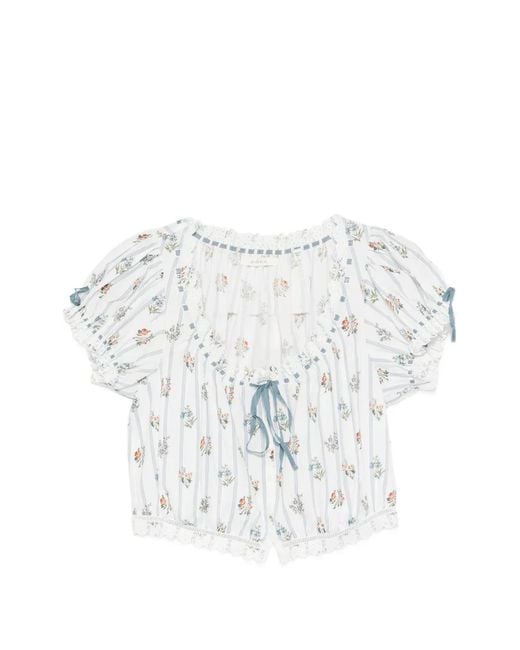 Blouse Nera À Fleurs Doen en coloris White