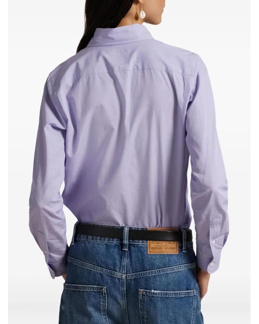 Polo Ralph Lauren Button-Down Blouse in het Purple