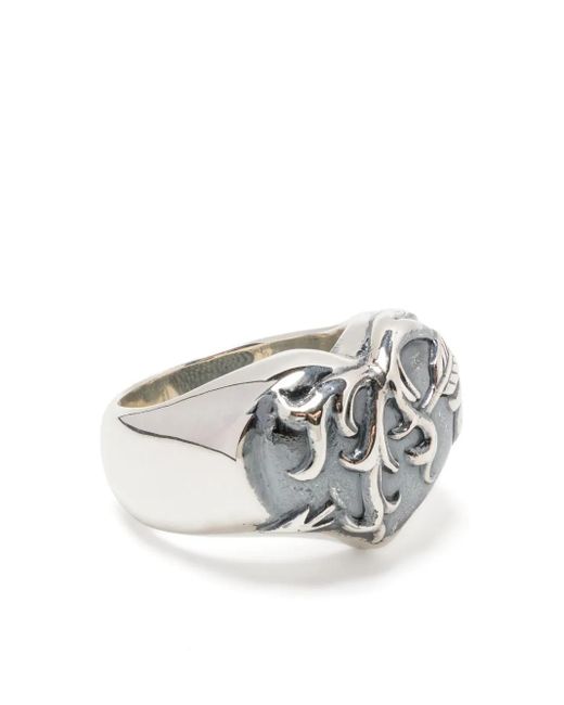 Yohji Yamamoto White Heart Ring for men