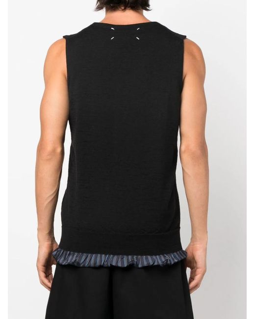 Maison Margiela Pullunder Im Distressed-Look in Black für Herren