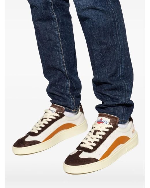 DSquared² White Rider 1964 Leather Sneakers for men