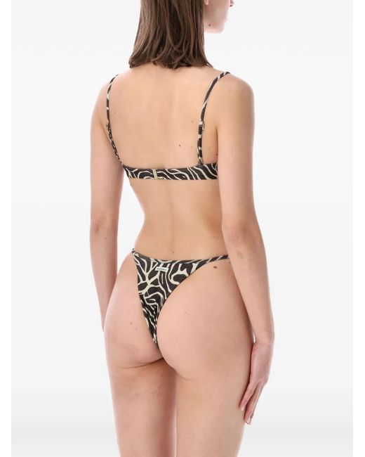 MATINEÉ Metallic Marina Zebra-Print Bikini