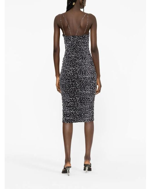 Philosophy Di Lorenzo Serafini White Animal-Print Tulle Midi Dress