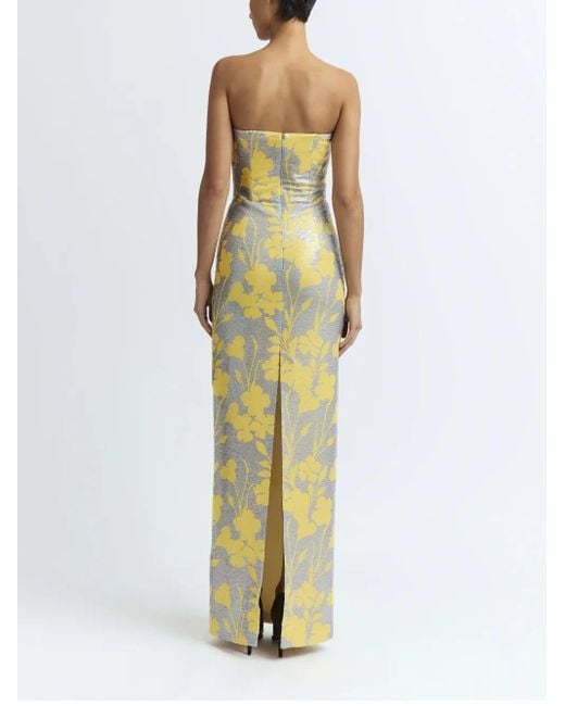 16Arlington Yellow Frasia Floral Maxi Dress