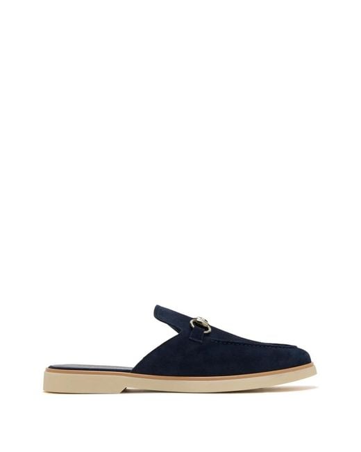 Magnanni Shoes Blue Suede Mules for men