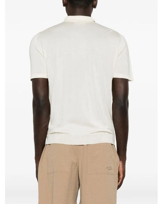 Roberto Collina White Short-Sleeve Polo Shirt for men