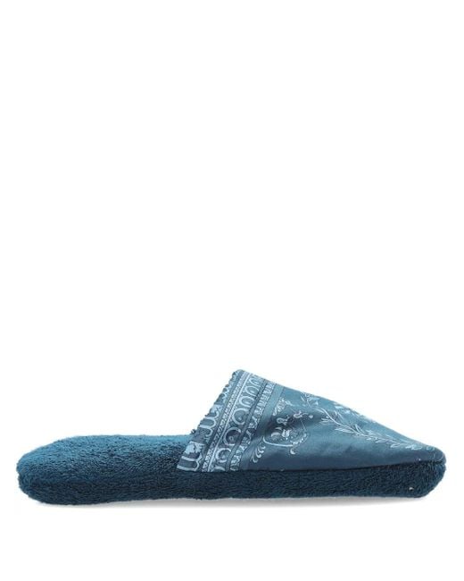 Versace Blue I Baroque Slippers