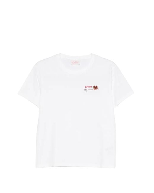 Mc2 Saint Barth White Emilie Short-Sleeves T-Shirt
