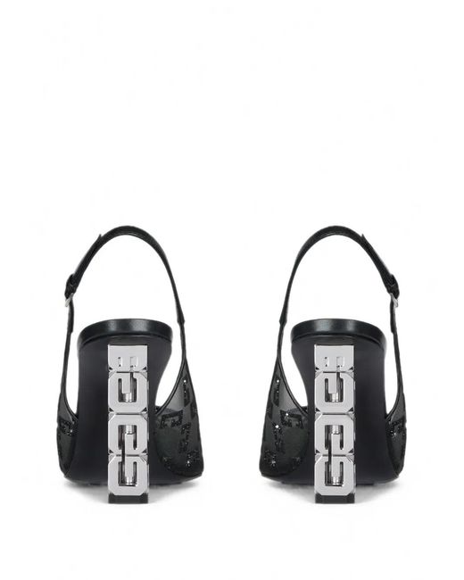 Givenchy White G Cube Slingbacks