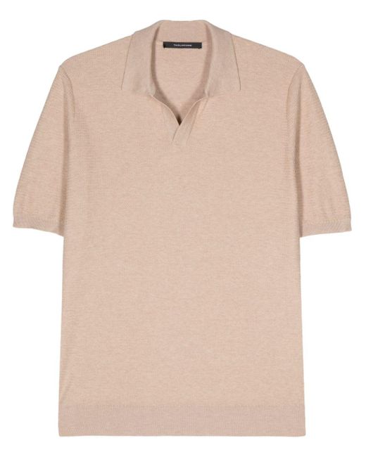 Tagliatore Natural Textured Polo Shirt for men