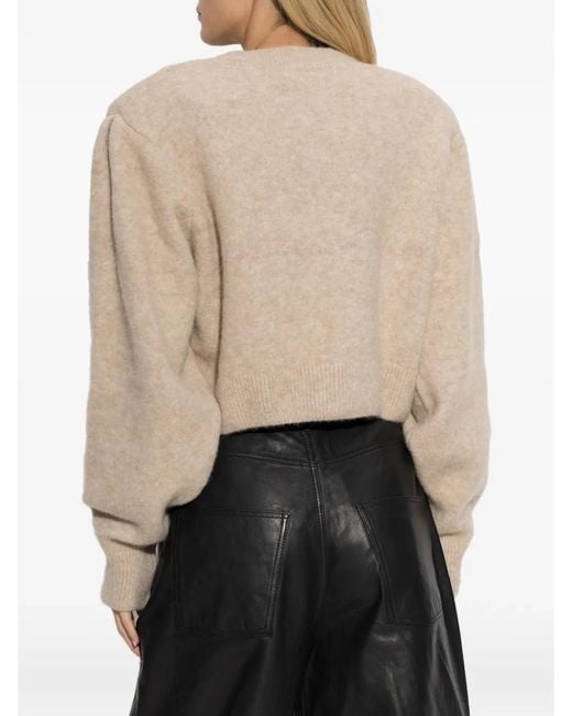 ROTATE BIRGER CHRISTENSEN Natural Knit Flower Cardigan