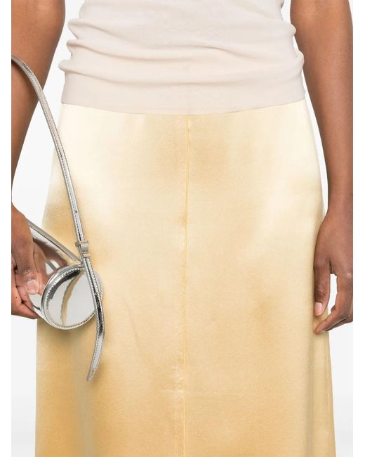 Altuzarra Natural Satined Midi Skirt