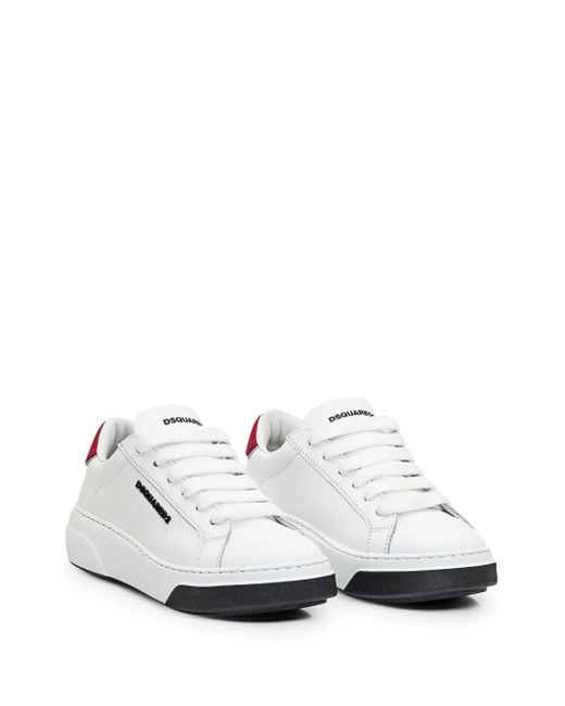 DSquared² White Bumper Lace-Up Sneakers