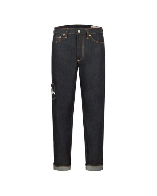 Evisu Blue Seagull Multi-Pocket Jeans for men