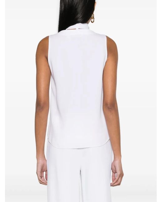 Moschino White Sleeveless Top