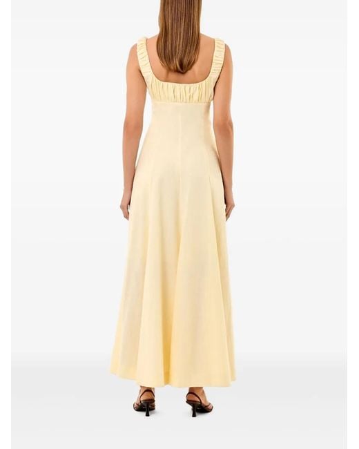 Nicholas Yellow Dina Midi Dress