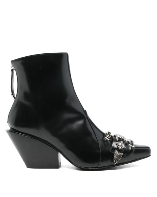 Toga Black Embellished Boots