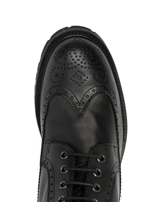 Fratelli Rossetti Black Lace-Up Boots for men