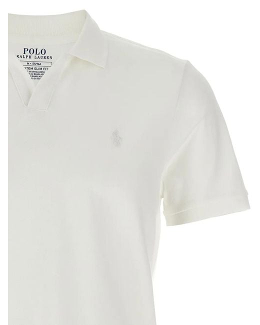 Polo Ralph Lauren Polo Pony-Embroidered Polo Shirt in White for Men | Lyst