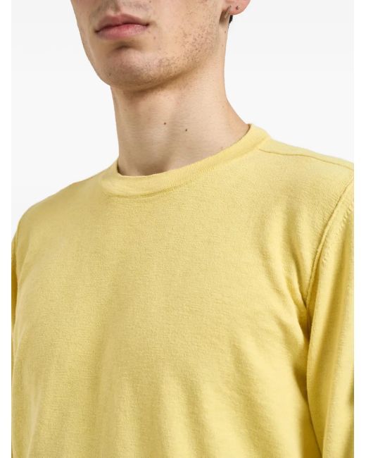 Stone Island Yellow 5100052 Organic Cotton And Nylon Jumper for men