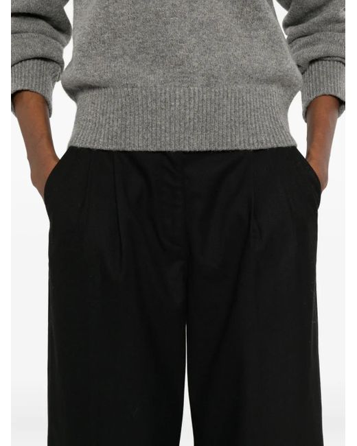 DUNST Black Pleated Trousers
