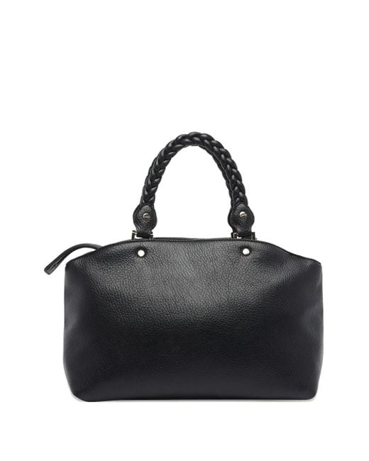 Liu Jo Black Braided-Handle Satchel Bag