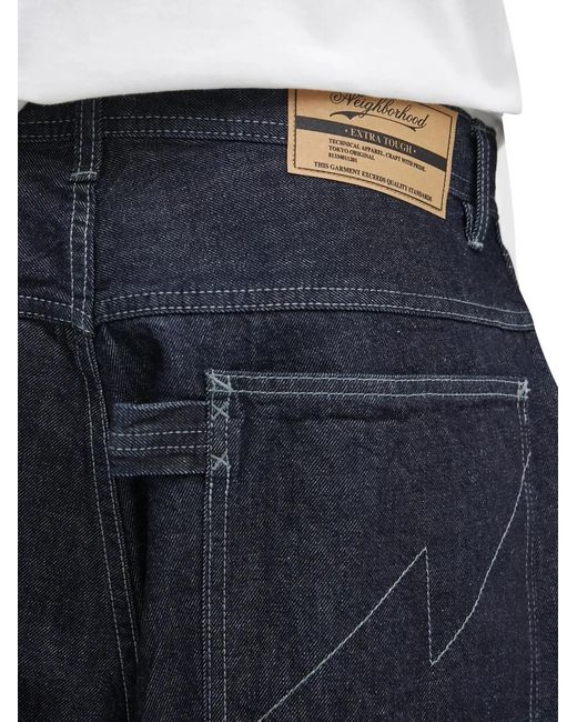 Neighborhood Blue Multiple-Pockets Shorts for men