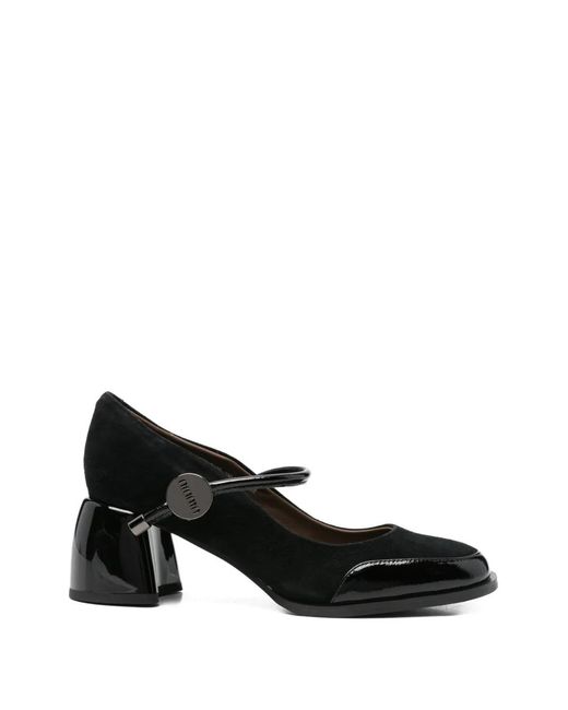 Linda Baumann Black Logo-Detail Heeled Pumps