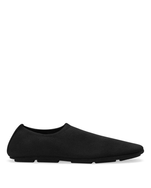 Dolce & Gabbana Black Flat Stretch Slippers for men
