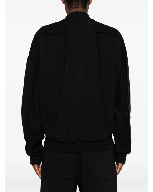 Thom Krom Black Zip-Up Panelled Jacket for men