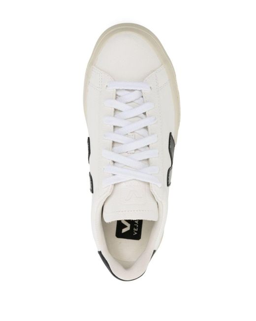 Veja Campo Chromefree Leren Sneakers in het White