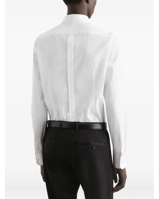 Dolce & Gabbana Smoking-Hemd aus Popeline in White für Herren