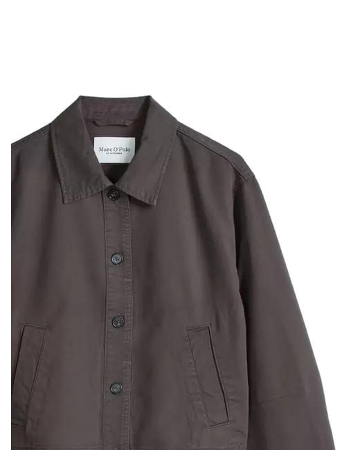Marc O' Polo Brown Buttoned Cropped Jacket