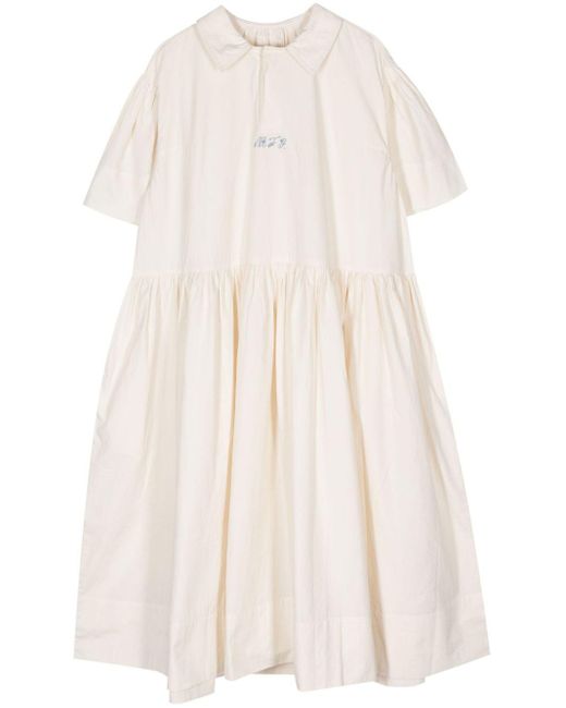 STORY mfg. White Organic Cotton Baby Doll Dress