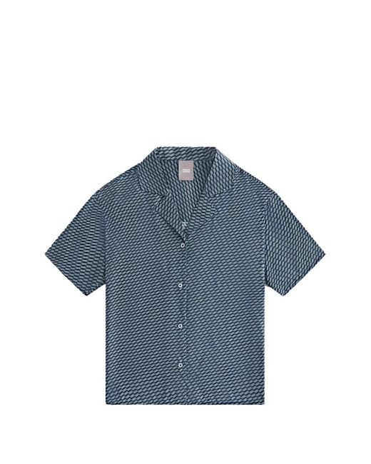 Kith Blue Elena Monogram Camp Shirt