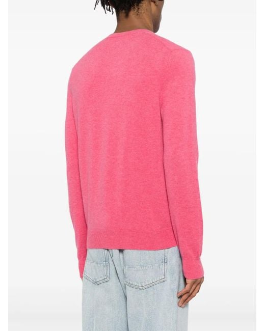 COMME DES GARÇONS PLAY Pink Heart-Patch Wool Cardigan
