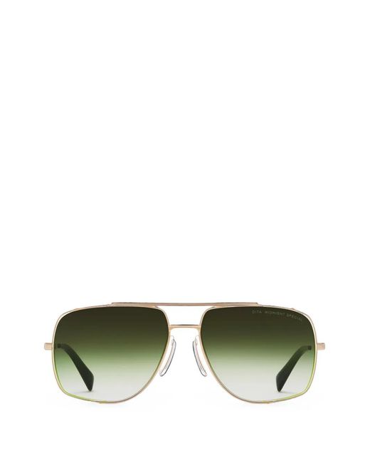 Dita Eyewear Green Midnight Special Geometric-Frame Sunglasses for men