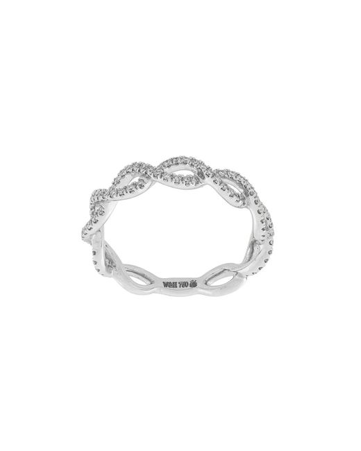 Wouters & Hendrix White Diamond Ribbon Ring