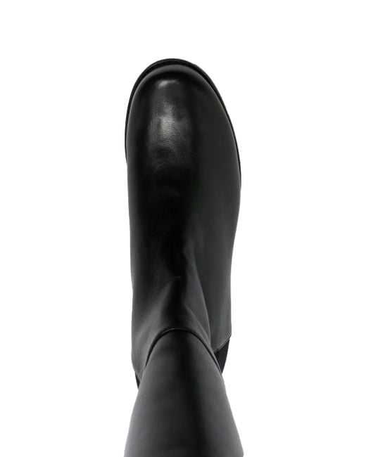 Stuart Weitzman Black 5050 Leather Boots