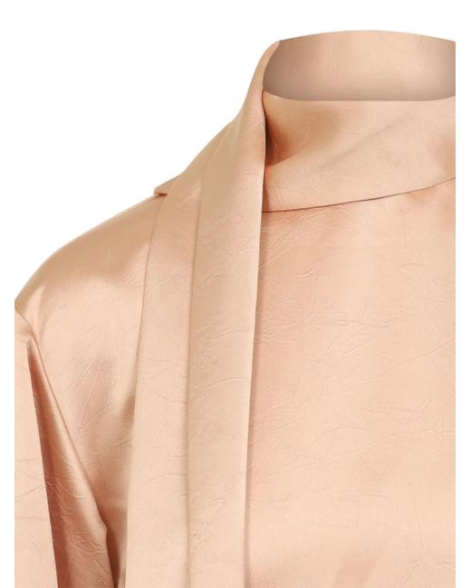 Carven Natural Scarf-Neck Dress