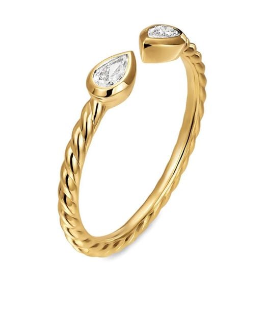 David Yurman White 18K Petite Modern Renaissance Diamond Ring