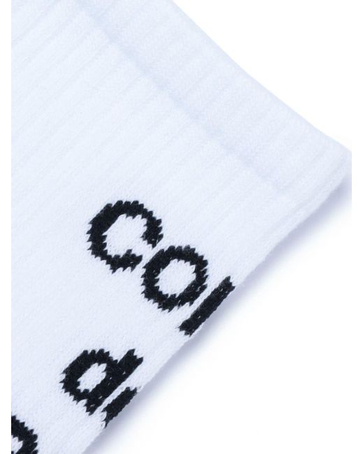 Calcetines con logo en intarsia Comme des Garçons de hombre de color White