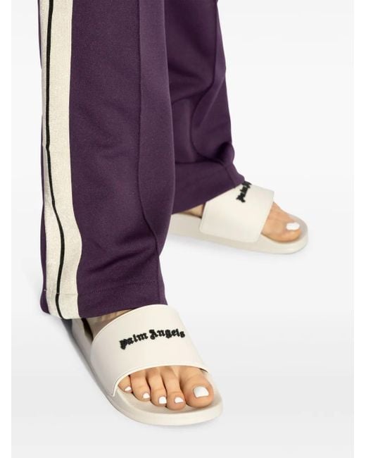 Palm Angels White Logo-Detail Slides