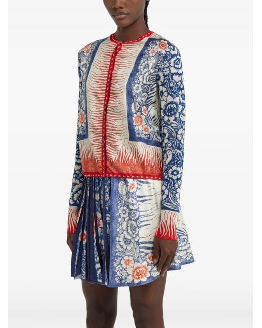 Roberto Cavalli バンダナプリント セーター Blue