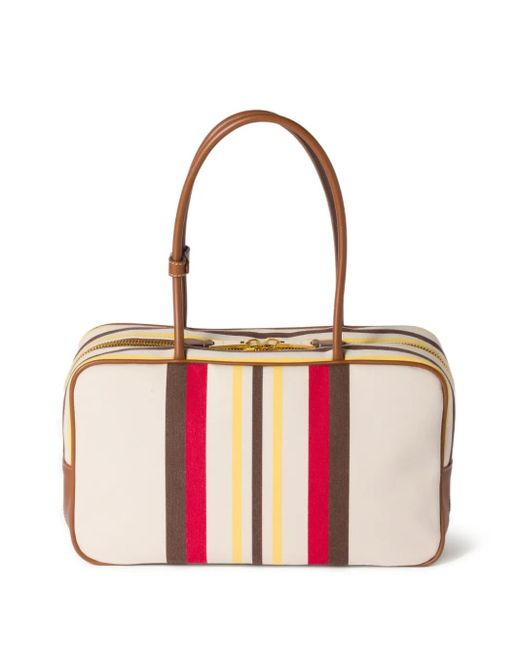 Borsa Tote Beau di Miu Miu in White