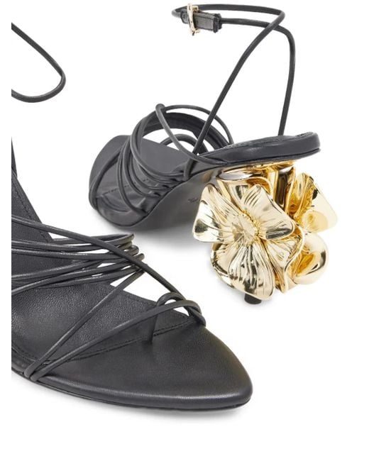 Aje. Metallic 90mm Moonstuck Bloom Sandals
